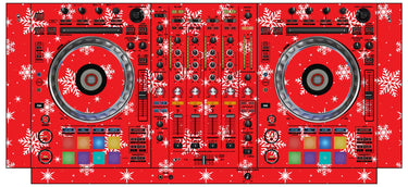 Pioneer DJ DDJ SZ Skin X-MAS Red Snowflakes